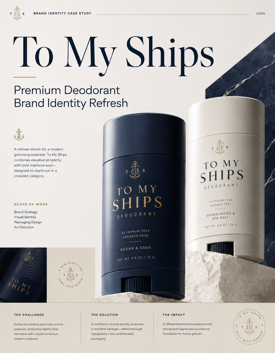 To My Ships Premium Deodorant Brand Identity Refresh Cover