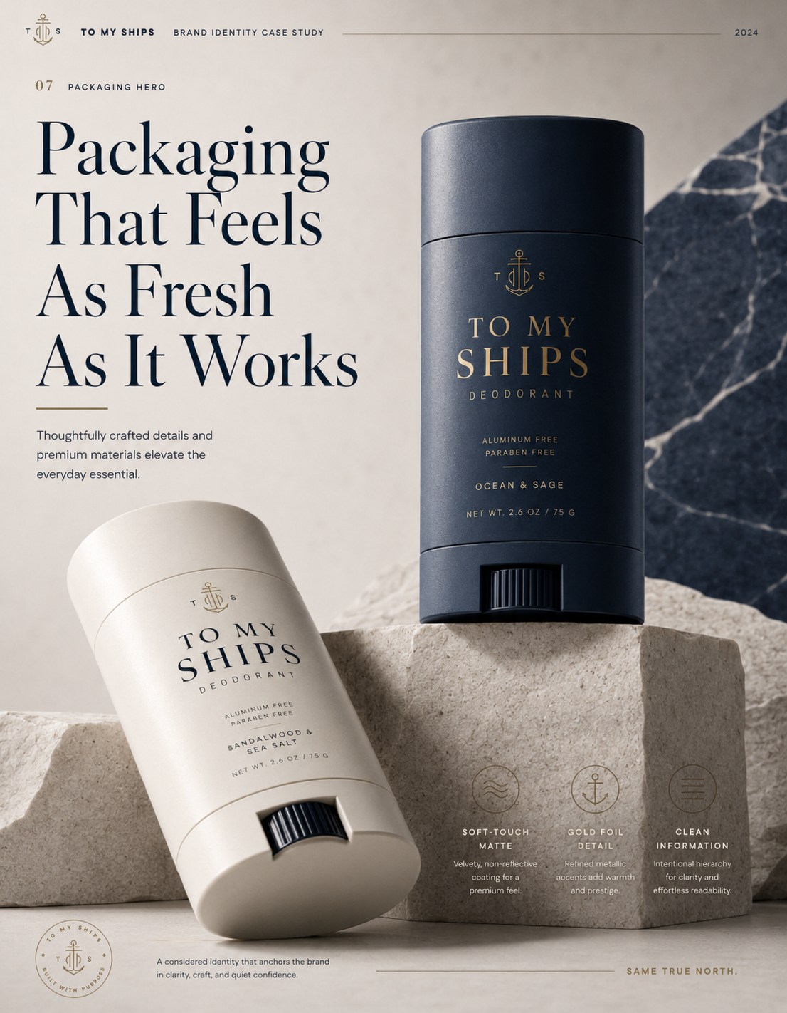 To My Ships Premium Deodorant Packaging Hero